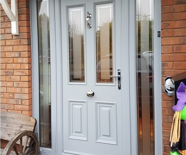 Beautiful Deluxe Composite Residential Door with Side Lights